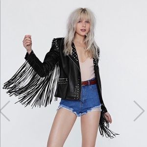 Brand new nasty gal leather moto jacket